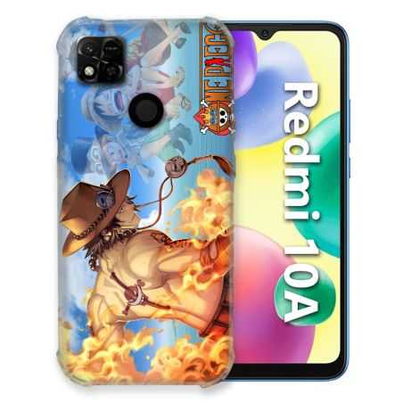 Coque Pour Xiaomi Redmi 10A Manga One Piece Ace Color