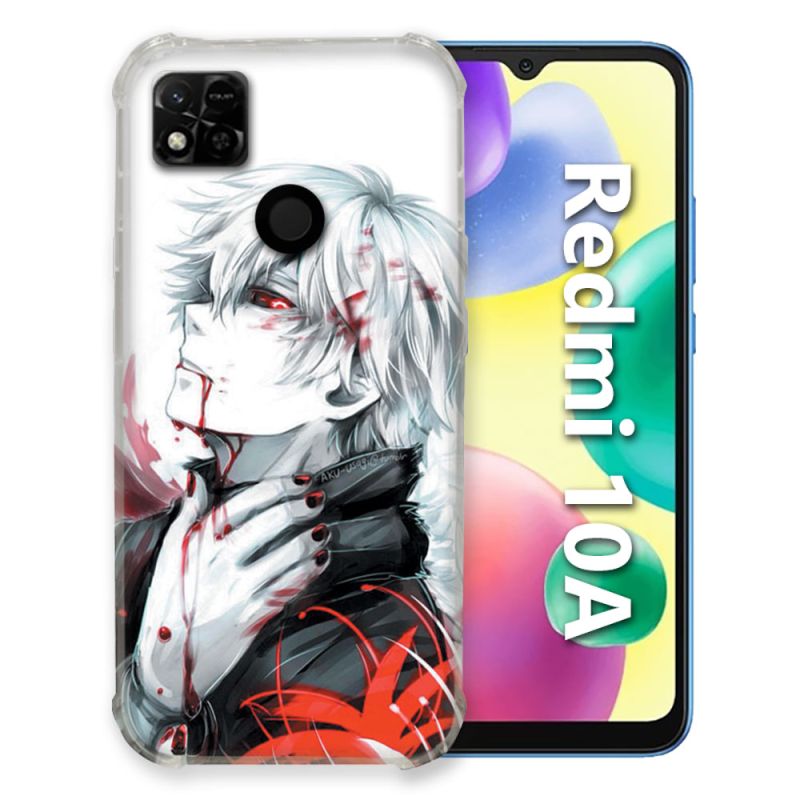 Coque Pour Xiaomi Redmi 10A Manga Tokyo Ghoul Kaneki Blanc