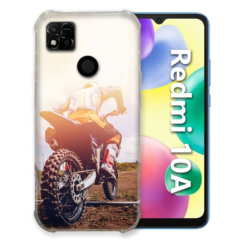 Coque Pour Xiaomi Redmi 10A Moto Cross Soleil