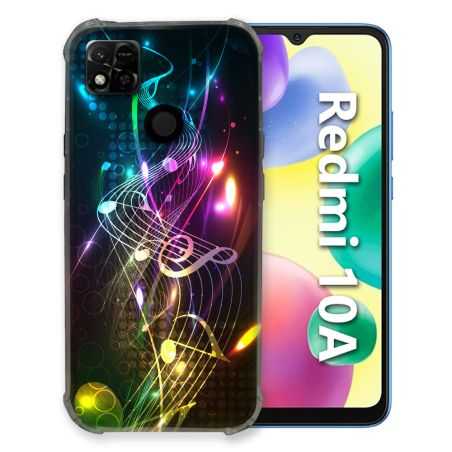 Coque Pour Xiaomi Redmi 10A Musique Partition Multicolore