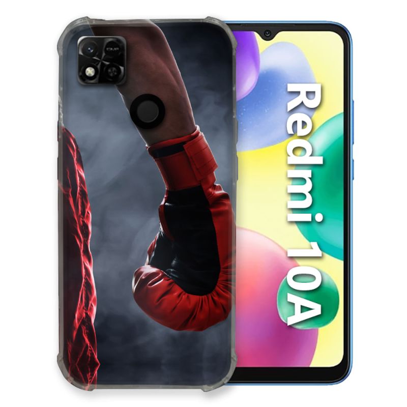 Coque Pour Xiaomi Redmi 10A Sport Boxe Gant Rouge