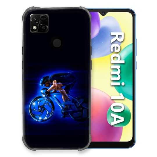 Coque Pour Xiaomi Redmi 10A Sport Cyclisme Bleu