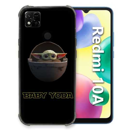 Coque Pour Xiaomi Redmi 10A Star Wars - Yoda bebe noir