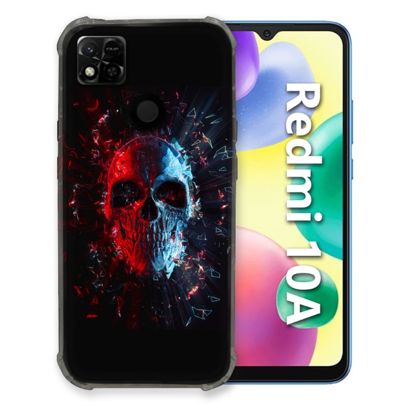 Coque Pour Xiaomi Redmi 10A Tete de Mort Deflagration