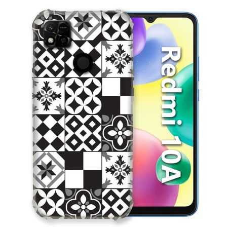 Coque Pour Xiaomi Redmi 10A Texture Carreau Ciment Noir