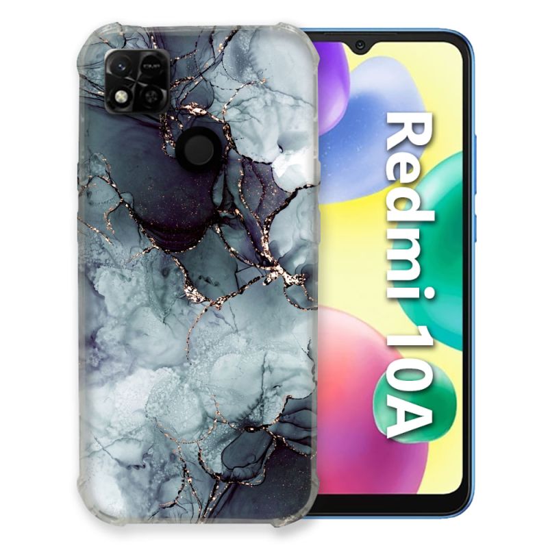 Coque Pour Xiaomi Redmi 10A Texture Marbre Gris