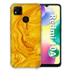 Coque Pour Xiaomi Redmi 10A Texture Marbre Jaune