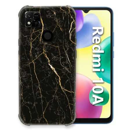 Coque Pour Xiaomi Redmi 10A Texture Marbre Noir