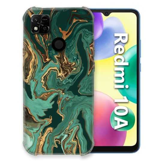 Coque Pour Xiaomi Redmi 10A Texture Marbre Vert