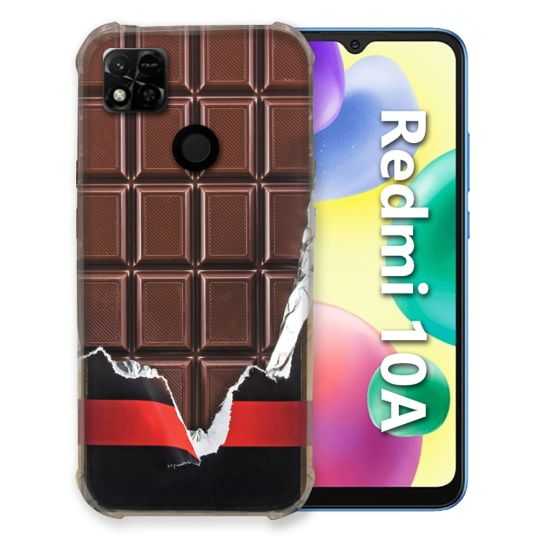 Coque Pour Xiaomi Redmi 10A Texture Trompe Oeil Chocolat