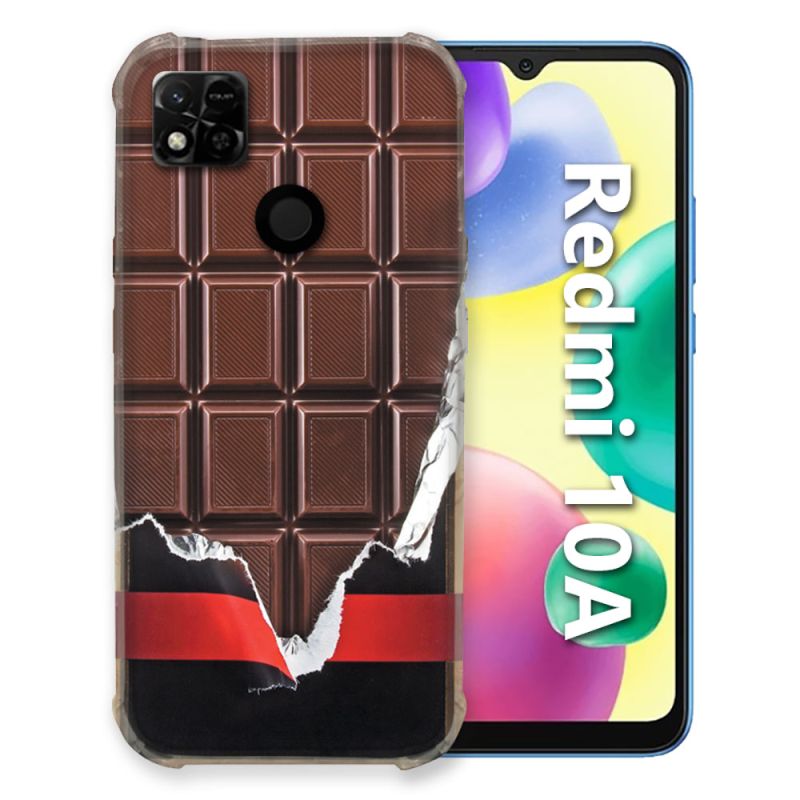 Coque Pour Xiaomi Redmi 10A Texture Trompe Oeil Chocolat