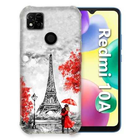 Coque Pour Xiaomi Redmi 10A Voyage France Paris Rouge