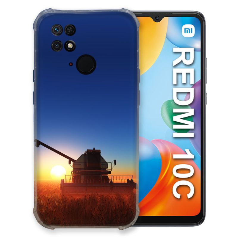 Coque Pour Xiaomi Redmi 10C Agriculture Moissonneuse Soleil