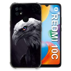 Coque Pour Xiaomi Redmi 10C Animal Aigle Royal Noir