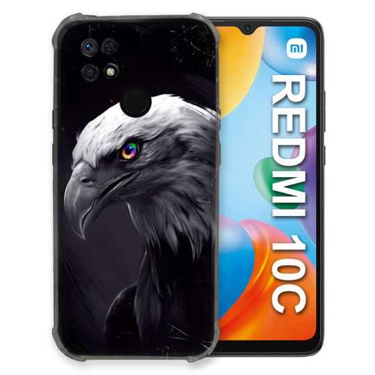 Coque Pour Xiaomi Redmi 10C Animal Aigle Royal Noir