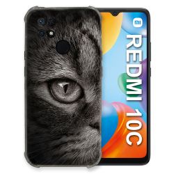 Coque Pour Xiaomi Redmi 10C Animal Chat Gris