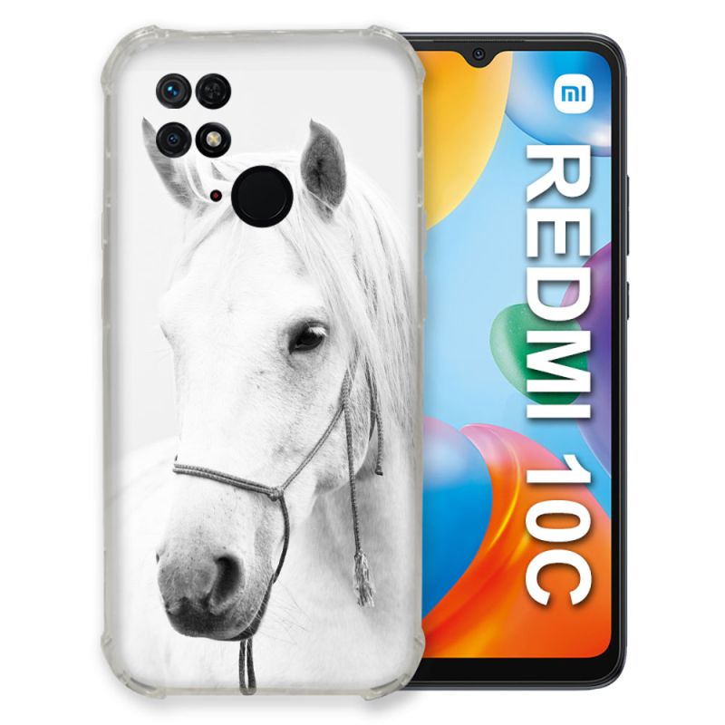 Coque Pour Xiaomi Redmi 10C Animal Cheval Cristal