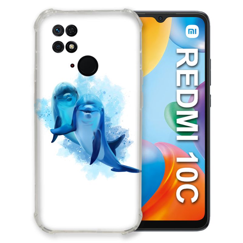 Coque Pour Xiaomi Redmi 10C Animal Dauphin Duo
