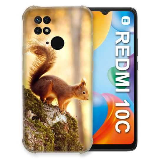 Coque Pour Xiaomi Redmi 10C Animal Ecureuil Bois