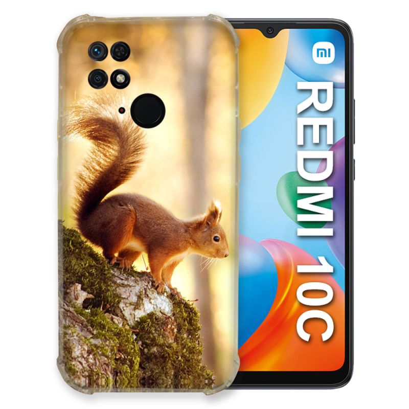 Coque Pour Xiaomi Redmi 10C Animal Ecureuil Bois