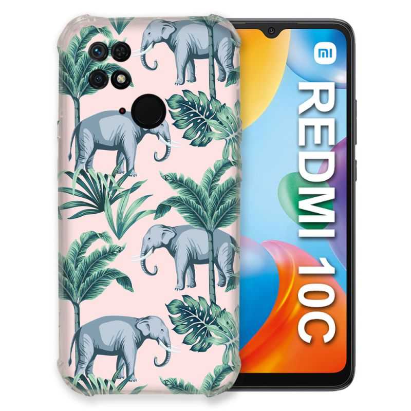 Coque Pour Xiaomi Redmi 10C Animal Elephant Pattern