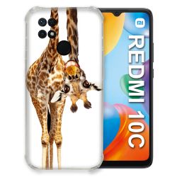 Coque Pour Xiaomi Redmi 10C Animal Girafe Blanche
