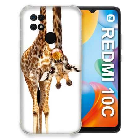 Coque Pour Xiaomi Redmi 10C Animal Girafe Blanche