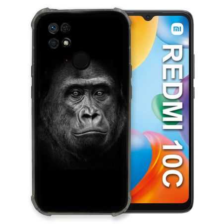 Coque Pour Xiaomi Redmi 10C Animal Gorille Noir