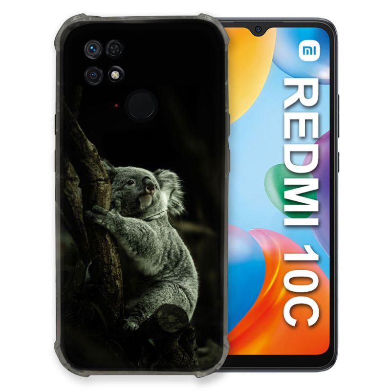 Coque Pour Xiaomi Redmi 10C Animal Koala Noir