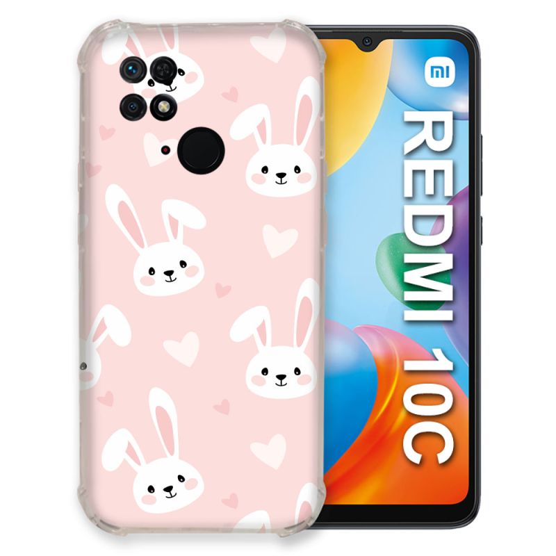 Coque Pour Xiaomi Redmi 10C Animal Lapin Rose