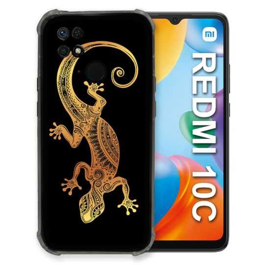 Coque Pour Xiaomi Redmi 10C Animal Lezard Noir