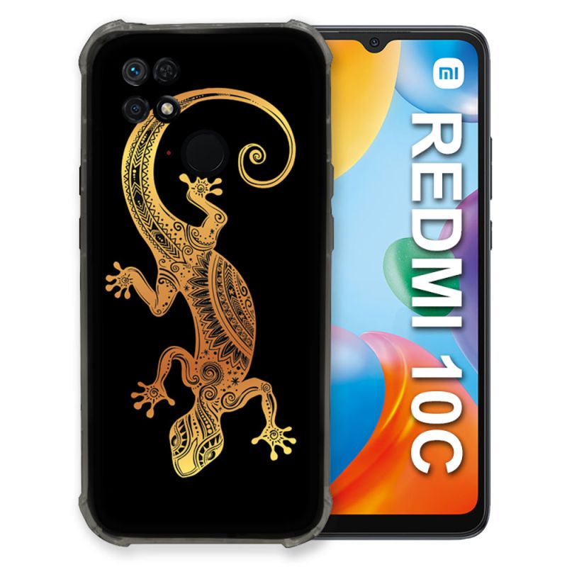 Coque Pour Xiaomi Redmi 10C Animal Lezard Noir