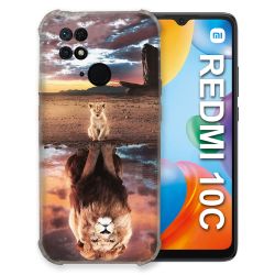 Coque Pour Xiaomi Redmi 10C Animal Lion Reflet