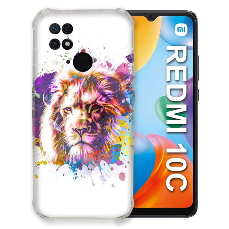Coque Pour Xiaomi Redmi 10C Animal Lion Tag