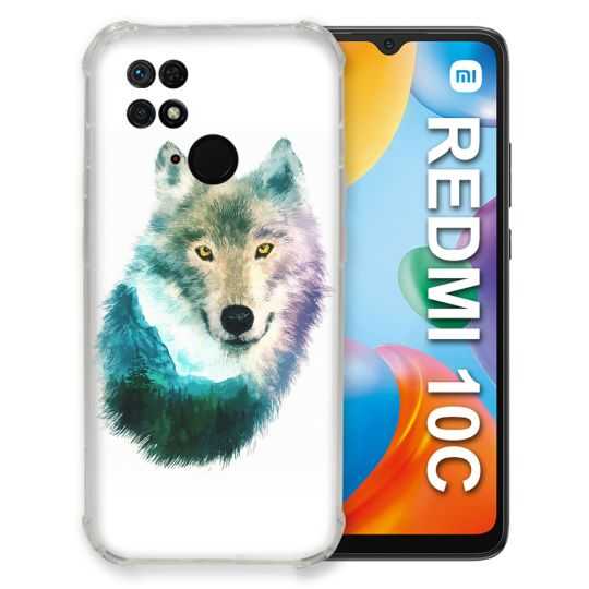 Coque Pour Xiaomi Redmi 10C Animal Loup Montagne