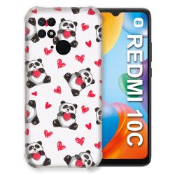 Coque Pour Xiaomi Redmi 10C Animal Panda Cœur