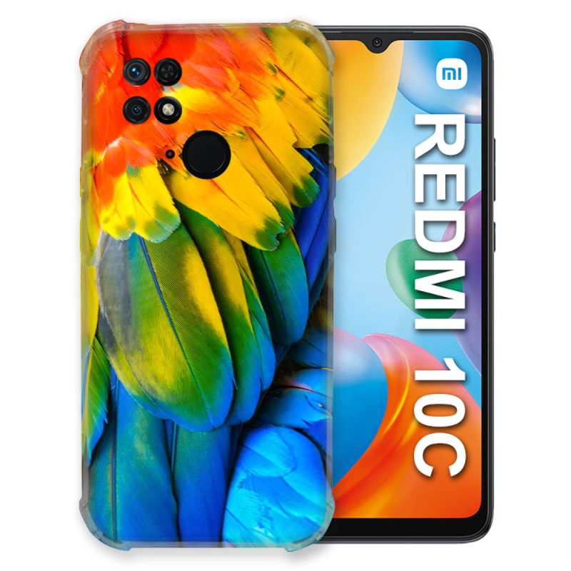 Coque Pour Xiaomi Redmi 10C Animal Perroquet Plume