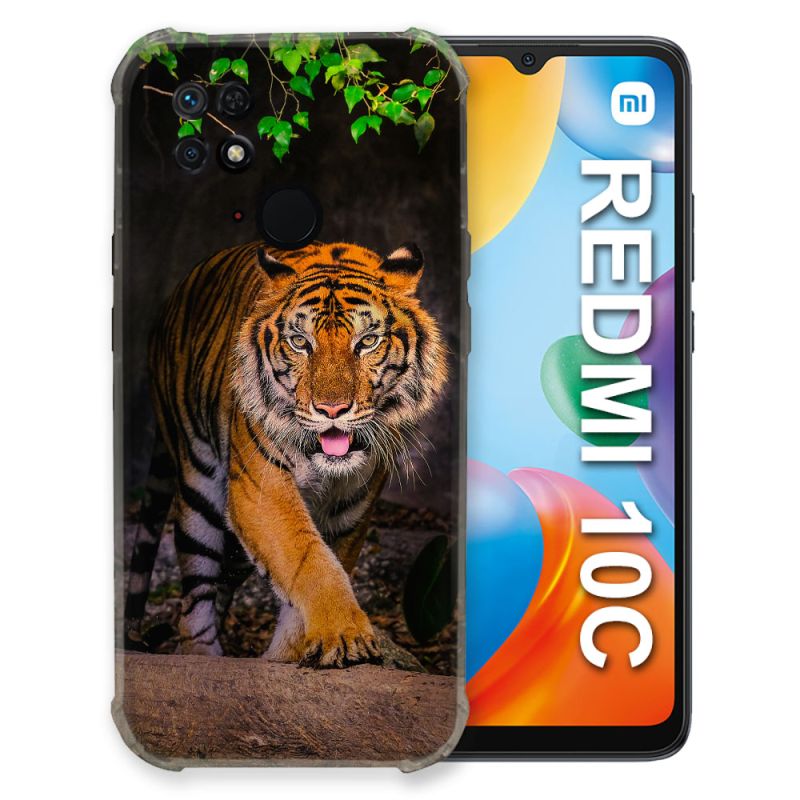 Coque Pour Xiaomi Redmi 10C Animal Tigre Jungle
