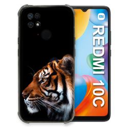 Coque Pour Xiaomi Redmi 10C Animal Tigre Noir