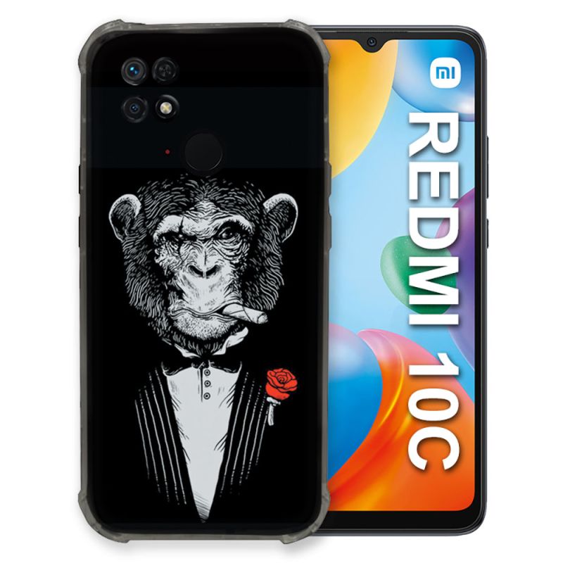 Coque Pour Xiaomi Redmi 10C Decale Singe Mafia
