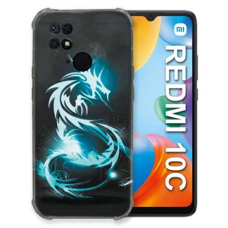 Coque Pour Xiaomi Redmi 10C Fantastique Dragon Bleu