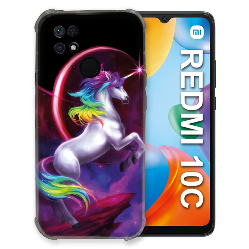 Coque Pour Xiaomi Redmi 10C Fantastique Licorne Arc en ciel