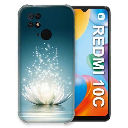 Coque Pour Xiaomi Redmi 10C Fleur Lotus Blanc