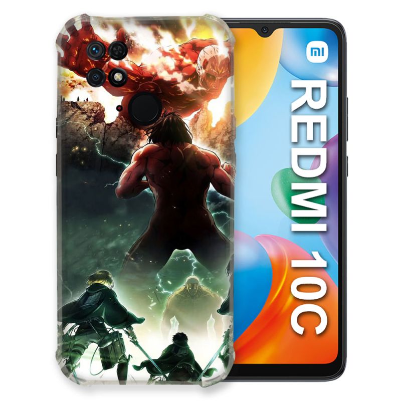 Coque Pour Xiaomi Redmi 10C Manga Attaque Titans Combat