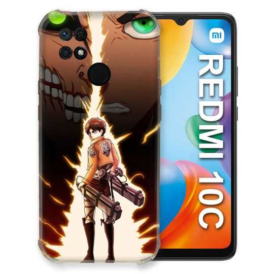 Coque Pour Xiaomi Redmi 10C Manga Attaque Titans Eren Eclair