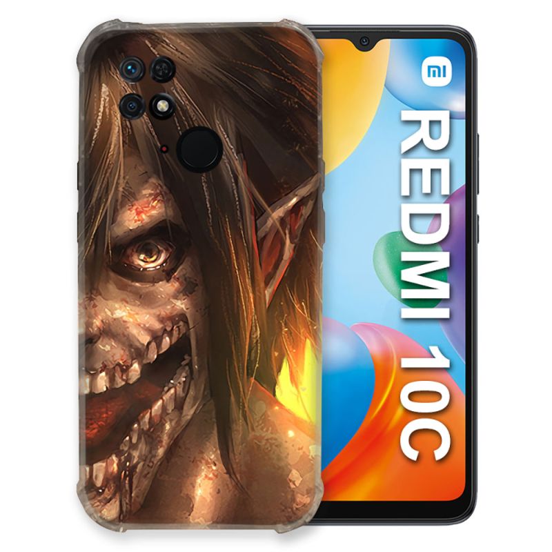 Coque Pour Xiaomi Redmi 10C Manga Attaque Titans Eren Titan