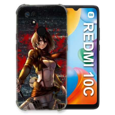 Coque Pour Xiaomi Redmi 10C Manga Attaque Titans Mikasa