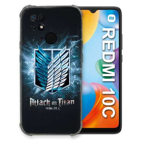 Coque Pour Xiaomi Redmi 10C Manga Attaque Titans Noir