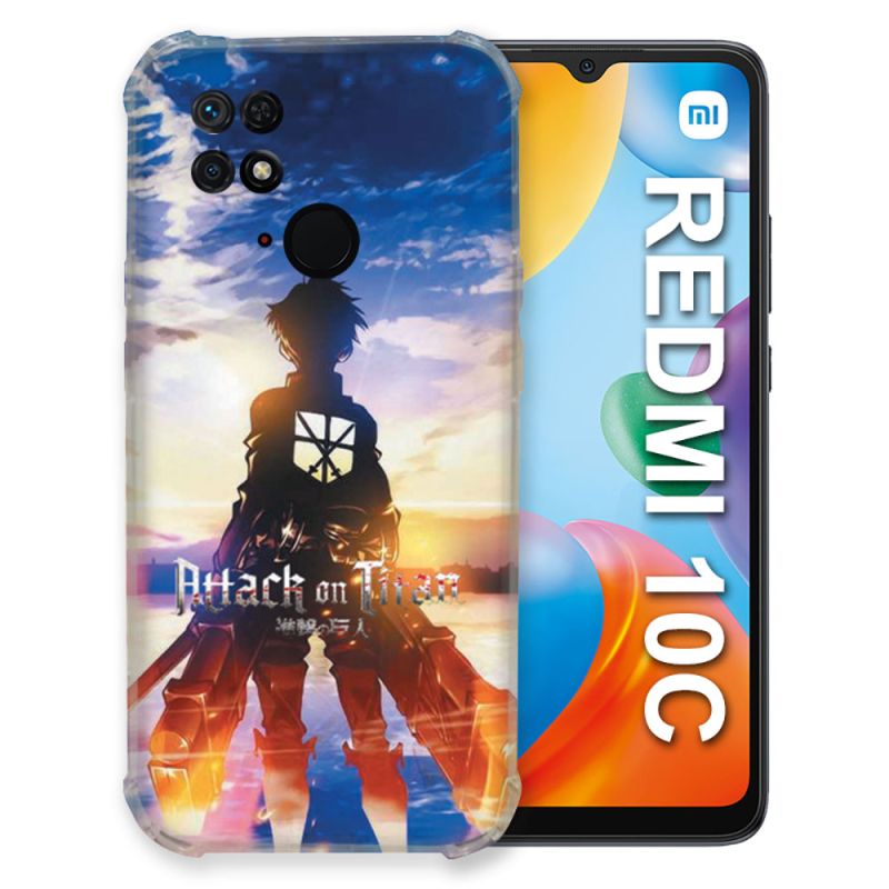 Coque Pour Xiaomi Redmi 10C Manga Attaque Titans Soleil