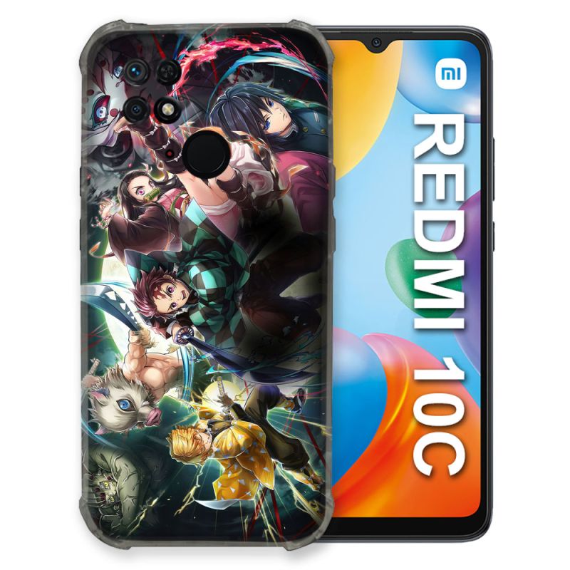 Coque Pour Xiaomi Redmi 10C Manga Demon Slayer Groupe